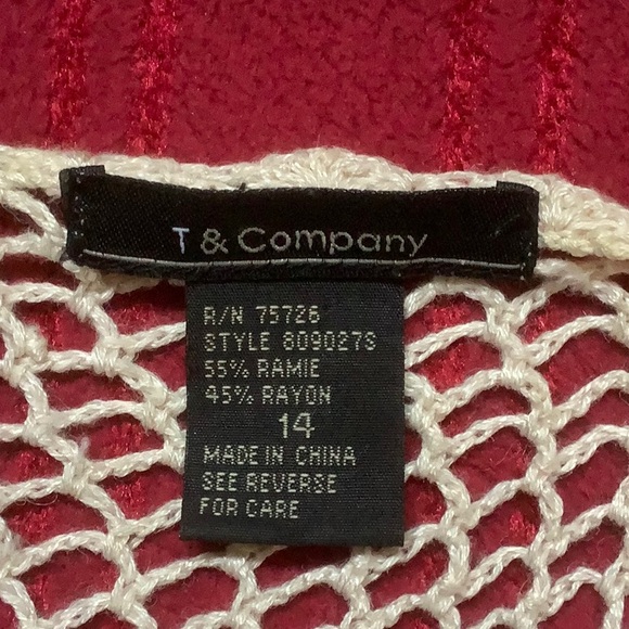 T & Company Women’s Size 14 Top - Picture 5 of 8